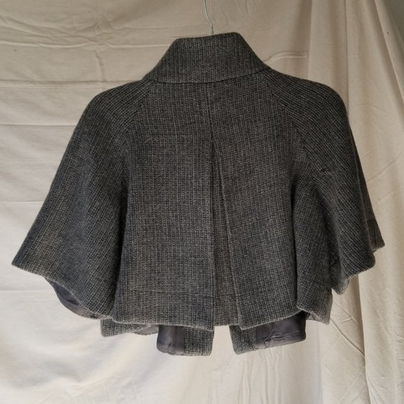 I-N-C Women’s Heavy Wool Grey Cropped Pea Coat – size M - Picture 8 of 15